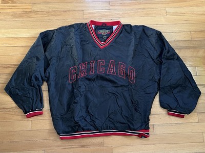 VTG Chicago Bulls Pullover Windbreaker Jacket Mens XXL 90s Harlem Gear Black Red-image