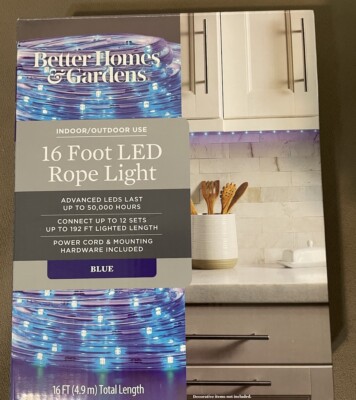 Better Homes & Gardens 16 Feet Blue LED Strip Light Connect Up To 12 Lights-image