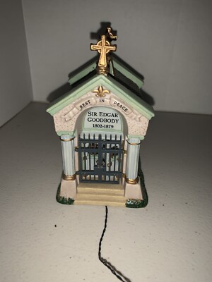 Lemax Tomb of Sir Edgar Goodbody Spooky Town Halloween Village Lighted Retired-image