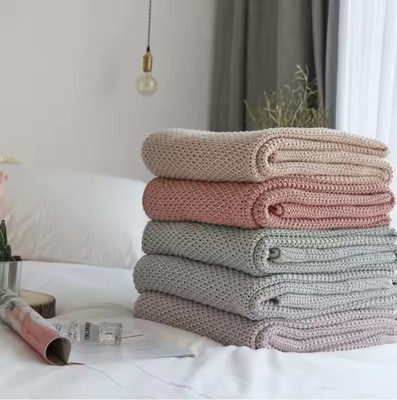 Warm Cotton Throw Blanket – SnugSoul Cozy Knit for Ultimate Comfort & Softness-image