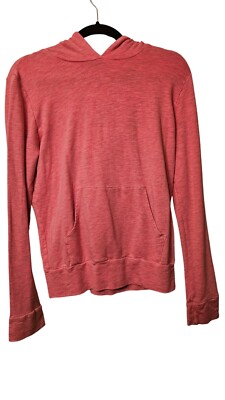 Monrow Hoodie Women's Small Cozy Supersoft Pullover Kangaroo Pocket Barbie Pink-image