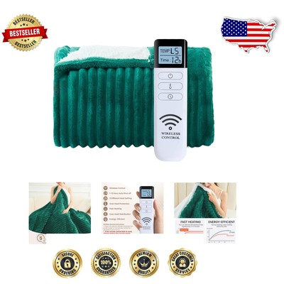 Heavyweight Reversible Electric Throw - Cozy Comfort for Reading and Sleeping-image