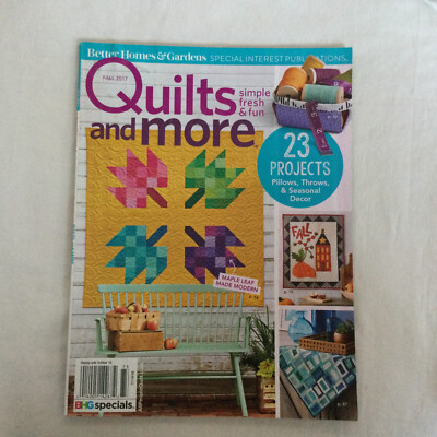 Better Homes & Gardens Quilts More Fall 2017 23 Projects Pillow Throws Decor-image