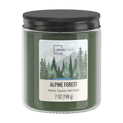 Alpine Forest Scented Single-Wick Glass Jar Candle with Twist Lid, 7Oz-image
