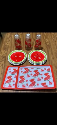 Watermelon Plates Bowls Cups Platters Towels & More  BRAND NEW-image