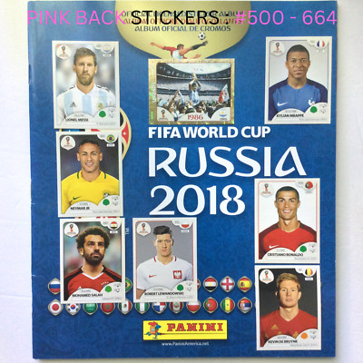 2018 Panini FIFA World Cup Stickers #500 - 664 Pick to Complete Album PINK BACK-image