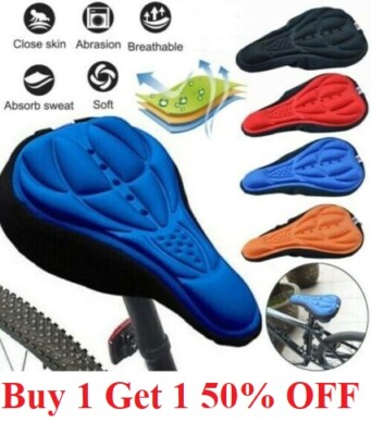 Bike 3D Gel Saddle Seat Cover Bicycle Silicone Soft Comfort Pad Cushion cozy-image