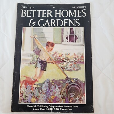 Vintage Better Homes & Gardens Magazine July 1932 Meredith Publishing Co READ⬇️-image