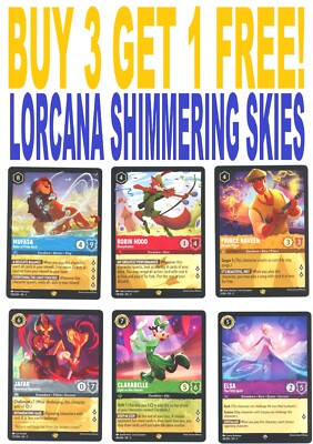 Disney LORCANA Shimmering Skies (BUY 3 GET 1 FREE) You Pick - Complete Your Set-image