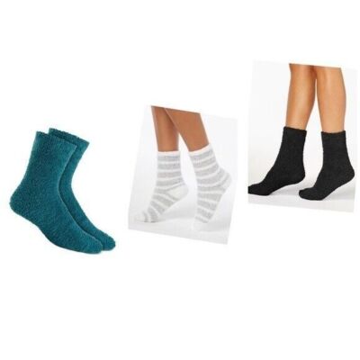 Charter Club Women’s Size 9-11 Butter Super Soft Cozy Socks Solid, green,  grey-image