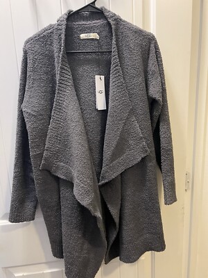 NWT UGG Gray Phoebe Wrap II With Open Pockets Cozy  & Soft  Retails For $128-image