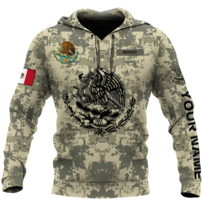 Personalized Mexican Army Camo 3D Hoodie All Over Print Valentine Gift Us Size-image