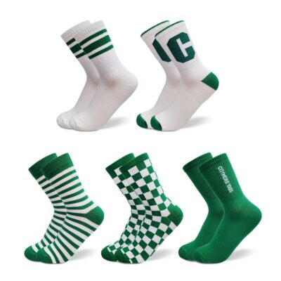 Ribbed Socks Women Cozy Socks – 5 Pair Cute Womens Crew Socks Cotton Blend K....-image