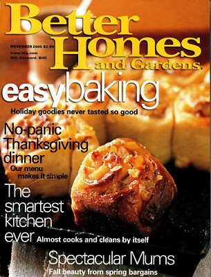 Better Homes and Gardens Magazine November 2000 No Panic Thanksgiving Dinner-image