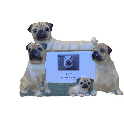 E&S Imports Pug Dog Family Photo Frame  4