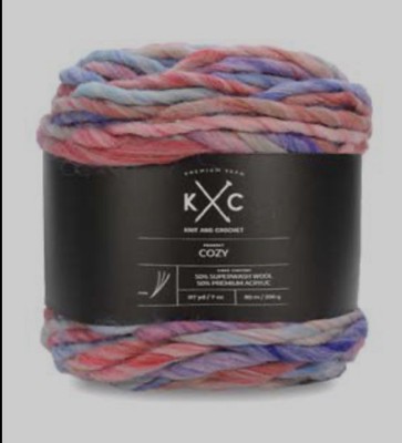 Knit and Crochet KC Premium Yarn Cozy Wool Blend “Ocean Sunset” 7 Oz Skein-image