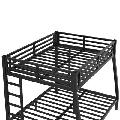 Metal Full XL Over Queen Bunk Bed For Teens And Adults,Space-Saving Noise Reduce-image