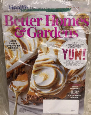 Better Homes & Gardens Magazine November  2020. Never Read NIP!-image