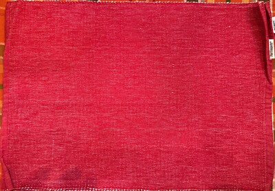 Set Of 4 Pier One Imports Placemats  Red 100% Cotton Rectangle 18 X 12.5”-image