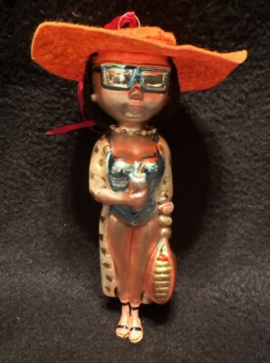 MINT! Pier 1 One Imports Collectible Glass Christmas Ornament Camila Beach 7