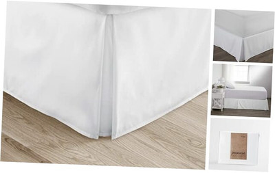 Becky Cameron Pleated Bed Skirt, Queen, White -image