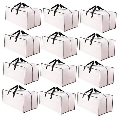 Cosy Family 12 Pack Heavy Duty Moving Bags with Backpack Straps - Strong -image