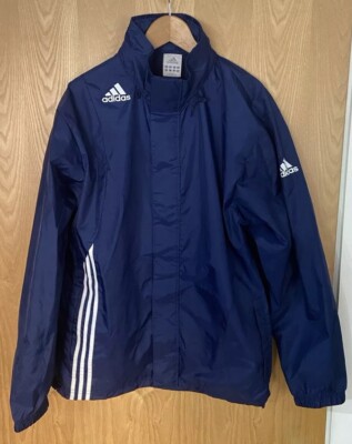 Vintage Adidas Jacket Medium Blue White Windbreaker Full Zip Track Suit Coat-image