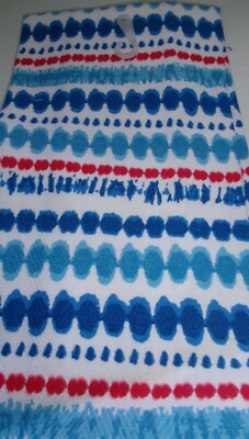 FULL UNCUT PATRIOTIC  RED ,WHITE ,BLUE Print Cotton Kitchen Dishtowel-image