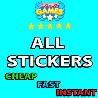 Monopoly Go ⭐️ 1 - 5 ⭐️ALL STICKERS⭐️ |⚡️ Instant Delivery ⚡️24/7⚡️-image
