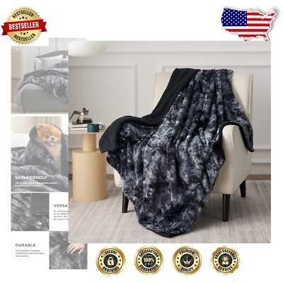 Machine Washable Tie Dye Sherpa Blanket Twin 60x80 - Perfect Gift & Pet-Friendly-image