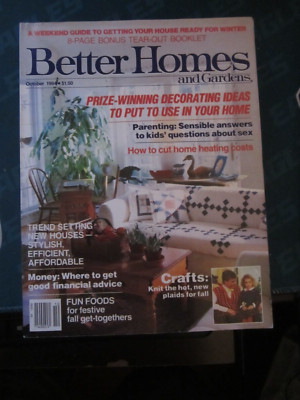 Better Homes Gardens Magazine October 1984 Decorating Ideas Crafts D-image