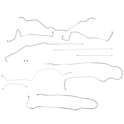 1994-97 Ford F250 F350 4wd Complete Brake Line Set Kit Ext Cab Long Bed OE Steel-image