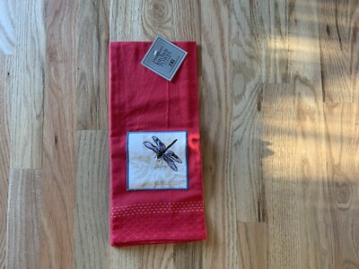 NWT Embellished Kitchen Towel 18 X 28 - Dragonfly-image