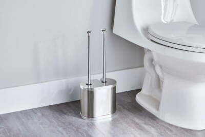 Better Homes & Gardens Brushed Nickel Bowl Brush & Plunger Set-image