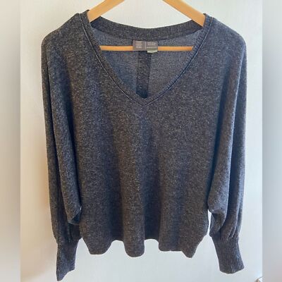Anthropologie Saturday Sunday Women’s gray V-neck comfortable lounge sweater, XS-image