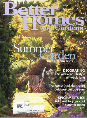 1998 JULY BETTER HOMES & GARDENS MAGAZINE - SUMMER GARDEN Decorating Spice-image