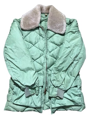 Comfy Down Seattle Quilt MFG Co Puffer Jacket Green Coat 50s Quilted USA Sz L-image