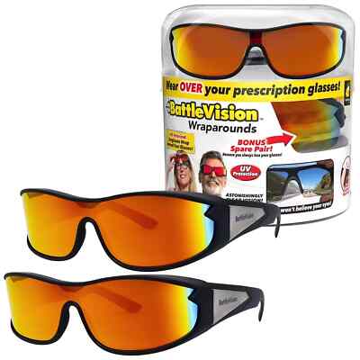 BattleVision As Seen on TV Wrap Arounds Polarized Sunglasses Fit Over-image