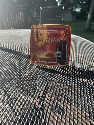 Pier 1 CHIANTI  Appetizer Plate Hand Painted Cucina Ceramic Plate 6” Set 2-image