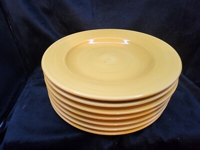 Pier 1 Imports ESSENTIAL COLOURS Yellow Dinner Plates Set of 7-image
