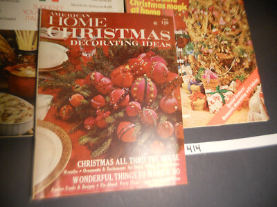 CHRISTMAS 3 Lot 1966 AMERICAN HOME Decorating IDEAS HOUSE GARDEN magazine-image