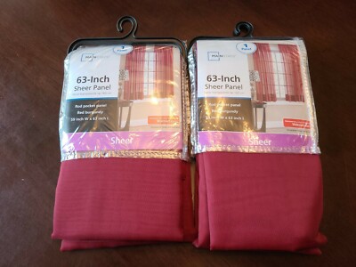 NWT, LOT OF 2, Mainstays Sheer 63