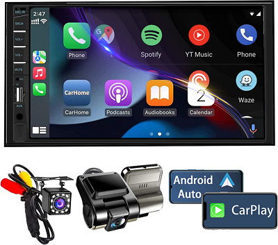 Estereo de Pantalla para Carro Coche 2DIN Radio Stereo Bluetooth Camara Trasera-image