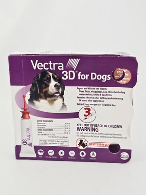 Vectra 3D Dogs Over 95 Lbs Treatment Prevention 3 Monthly Doses-image