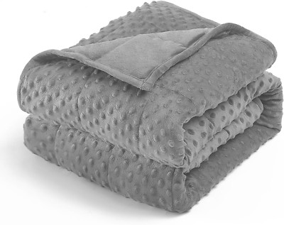 Minky Dot Weighted Blanket for Adults King Size 25 Lbs, Soft Cozy Heavy Blanket -image