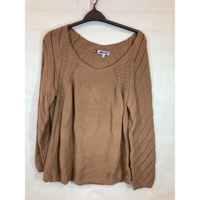 Chic Knit Elegance: Beige X-Large Women's Sweater - Cozy Comfort & Timeless Styl-image
