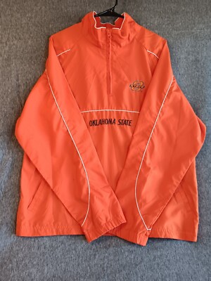 VTG Red Oak Sportswear Oklahoma State Cowboys Wind Breaker  Pullover Sz Med-image