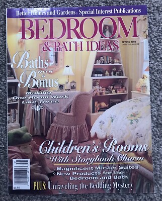 Vintage Spring 1993 Better Homes & Gardens Magazine Bedroom & Bath Ideas-image