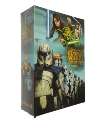 S. W. CLONE WARS ,The Complete Series, Seasons 1-7 (DVD, BOX-SET) Free Delivery-image