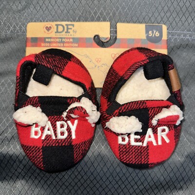 New Baby Bear Dearfoams Slippers baby 5-6 Cozy Comfort  Memory Foam-image